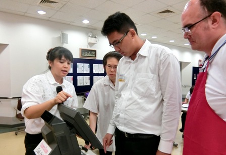 Training on how to operate the cash register