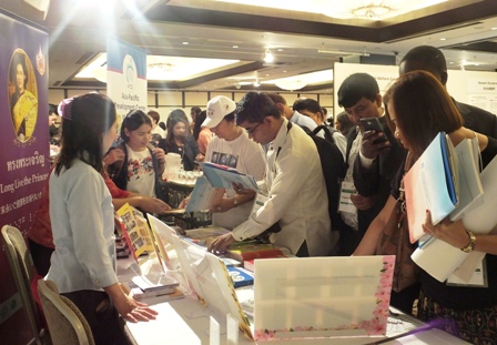 Participants flocking around the APCD exhibition booth