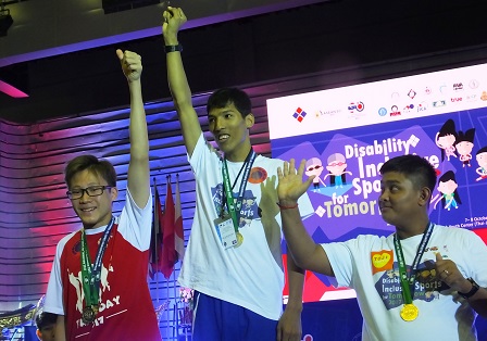 Young winners with autism at the awarding ceremony
