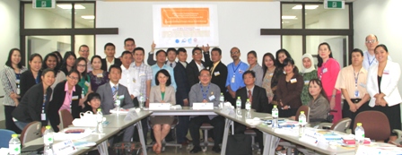 Group photo with project partners - Ministry of Foreign Affairs of Thailand through the Thailand International Development Cooperation Agency (TICA), Japan International Cooperation Agency (JICA), APCD, Ministry of Social Development and Human Security of Thailand
