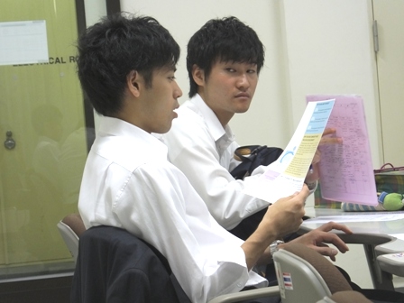 A student perusing APCD's brochure