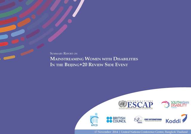 Summary Report on Mainstreaming Women with Disabilities in the Beijing+20 Review Side Event