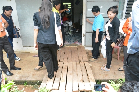 Entrance to the home of a child with disability