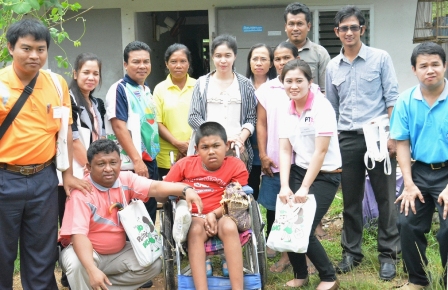 Visit to the home of a child with disability held in cooperation with the Wheelchairs & Friendship Center of Asia (Thailand)