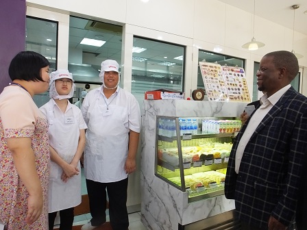 Interaction with 60 Plus+ Bakery & Cafe staff with disabilities
