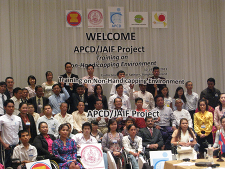 APCD/JAIF Project: Training on Non-Handicapping Environment (NHE), Thailand, 10-14 June 2013