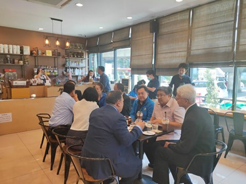 The Social Development and Human Security Minister and  the Director General of the Department of Empowerment of Persons with Disabilities (DEP) visit APCD  60+ Plus Bakery and Chocolate Café  on 6 March 2020, Bangkok, Thailand