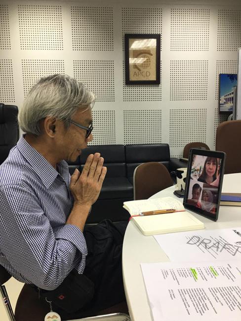 Online meeting with ASEAN Autism Network (AAN) Chairperson, Yayasan Autisma Indonesia (YAI) and London School Center for Autism Awareness (LSCAA), Thursday, 26 March 2020