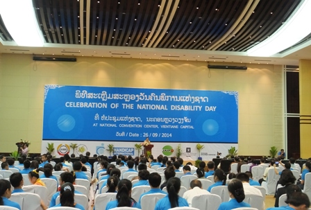 Celebration of National Day for Persons with Disabilities 2014, Vientiane, Lao PDR, 26 September 2014