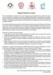 Bangkok Statement on Autism